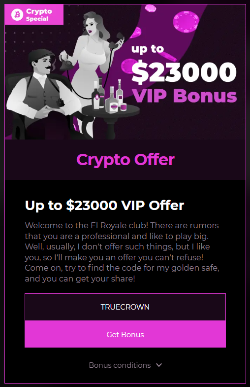 $23000 Welcome VIP Bonus